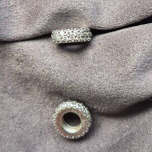 PANDORA - Genuine Spacer beads (2) in Pave